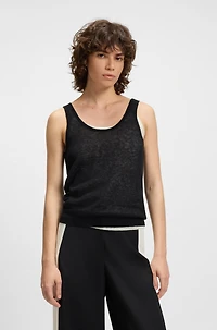 Knitted vest top with layered design