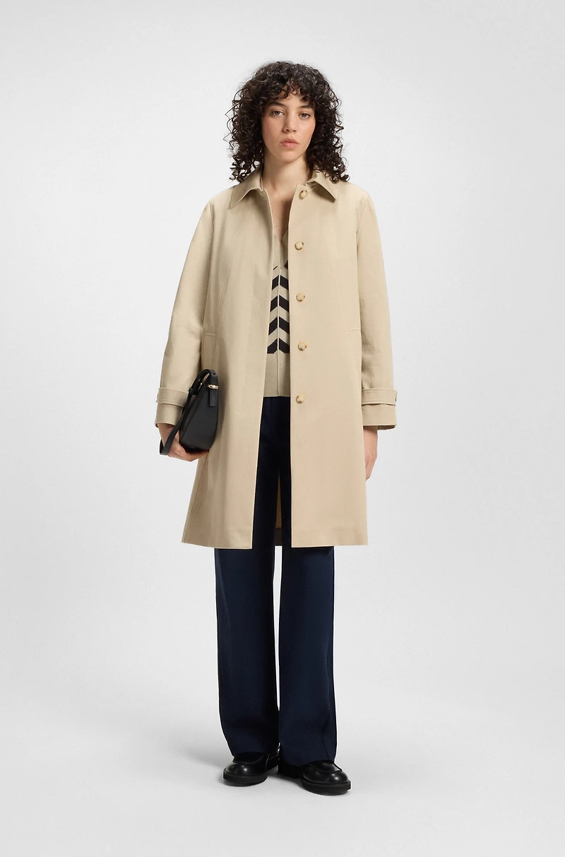 Block-stripe sweater wool and cashmere