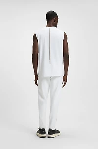 Active stretch-gabardine tracksuit bottoms with thermoregulating technology