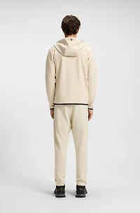 Active stretch-gabardine zip-up hoodie with thermoregulating technology