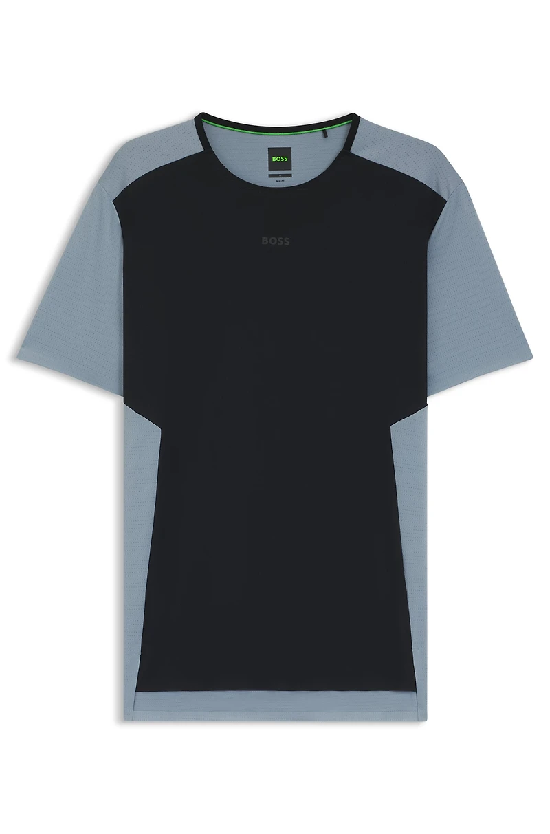 Active mesh-jersey T-shirt with decorative reflective details