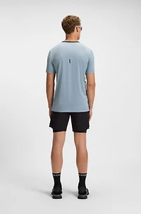Active mesh-jersey T-shirt with decorative reflective details