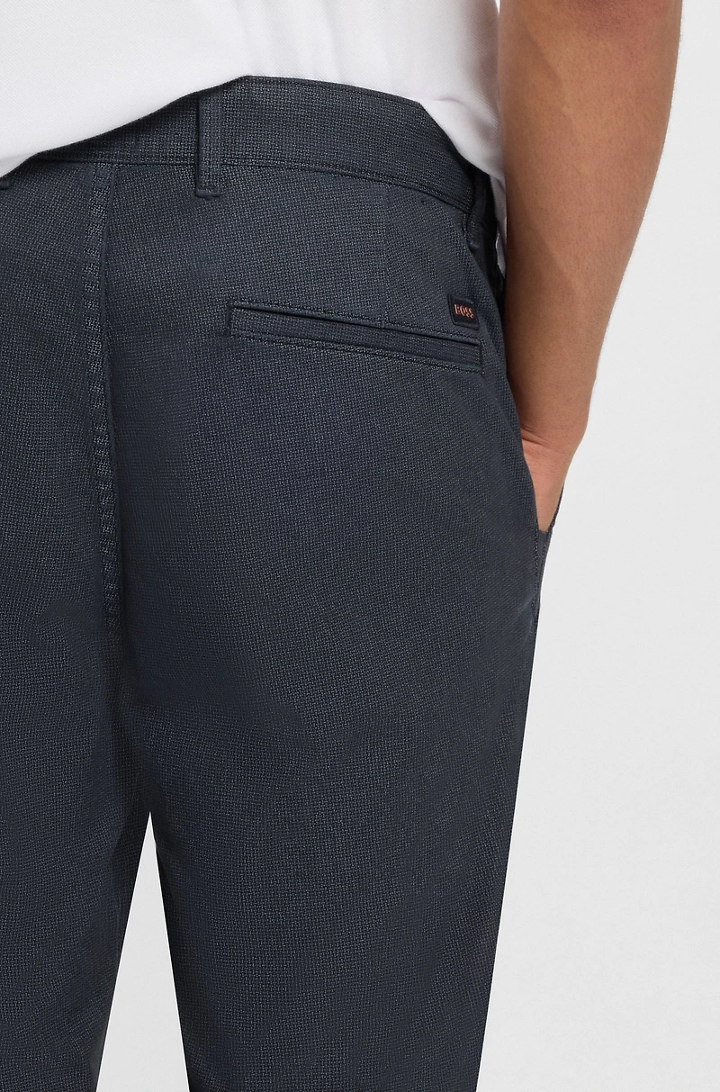 Slim-fit pants stretch cotton