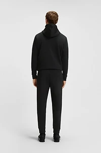 Cotton tracksuit bottoms with striped trims