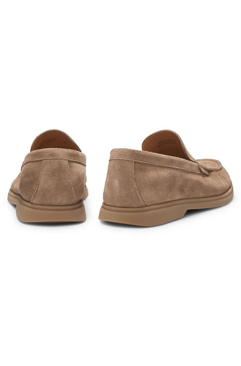 Suede loafers with contrast outsole
