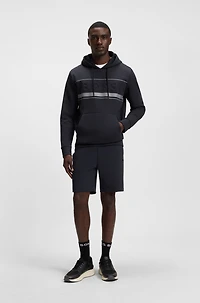 Stripe-detail shorts a cotton blend