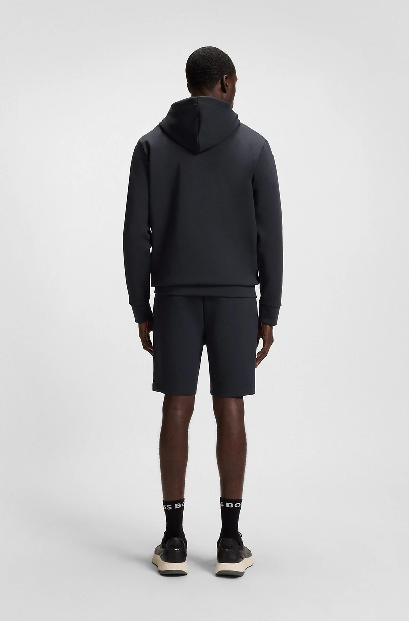 Stripe-detail shorts a cotton blend