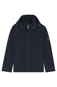 Packable hooded jacket water-repellent mixed fabrics