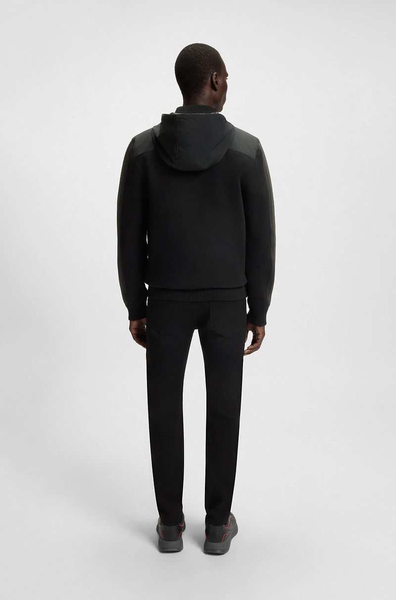 Porsche x BOSS hybrid jacket with sleeve stripes