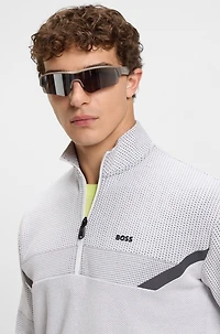 Quilted-jacquard sweatshirt a relaxed fit