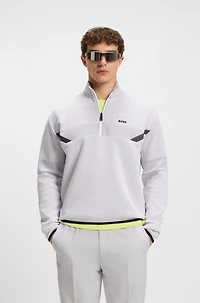 Quilted-jacquard sweatshirt a relaxed fit