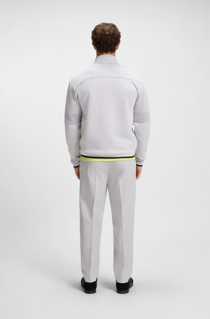 Quilted-jacquard sweatshirt a relaxed fit