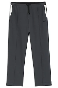 Relaxed-fit tracksuit bottoms quilted jacquard