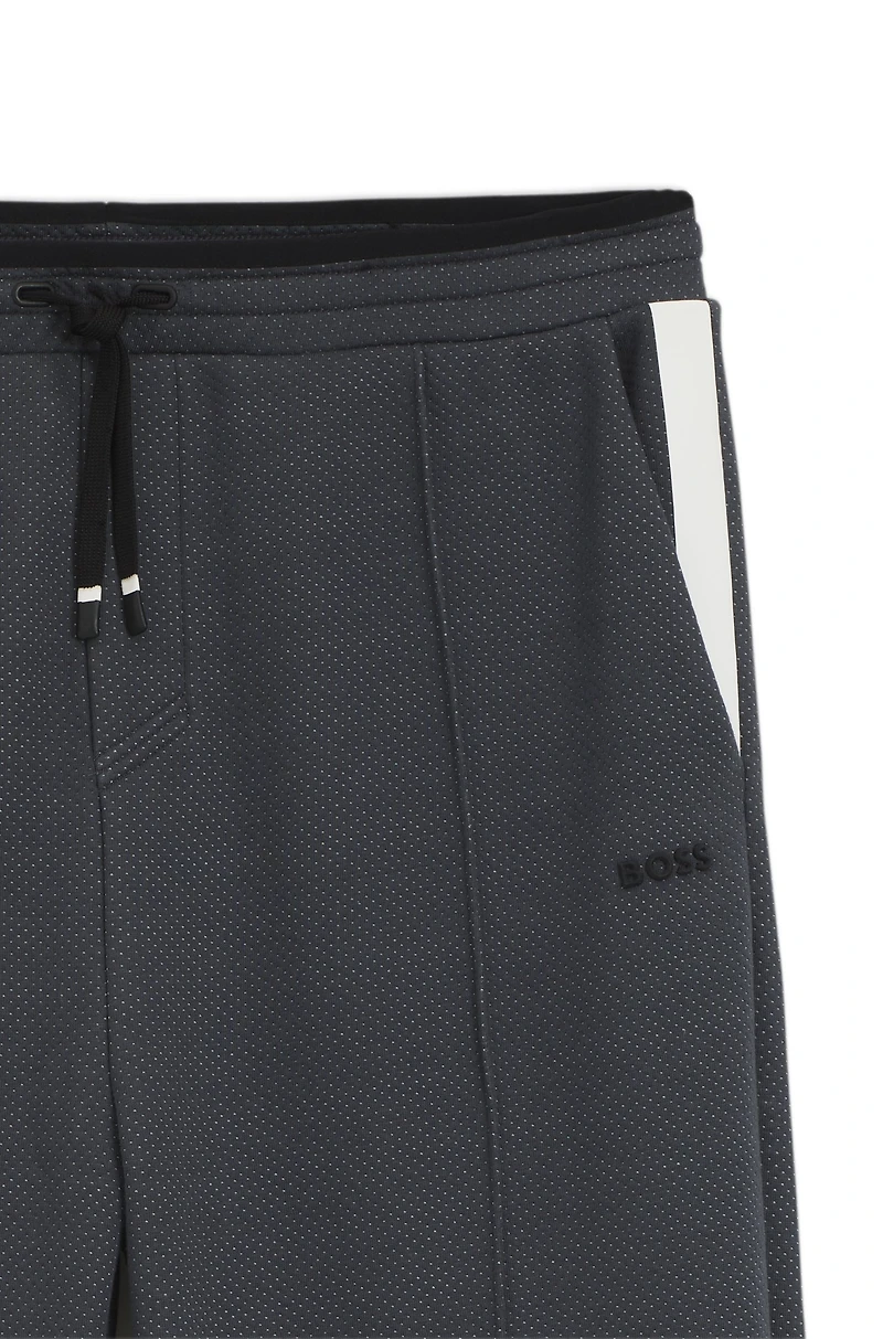 Relaxed-fit tracksuit bottoms quilted jacquard