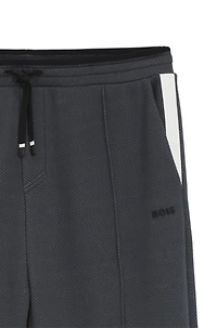 Relaxed-fit tracksuit bottoms quilted jacquard