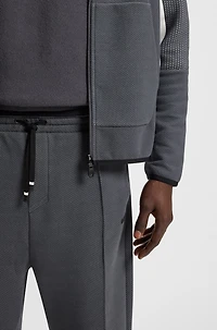 Relaxed-fit tracksuit bottoms quilted jacquard