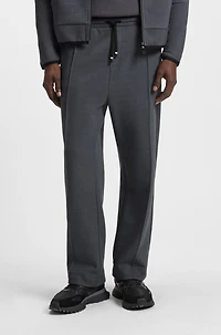 Relaxed-fit tracksuit bottoms quilted jacquard