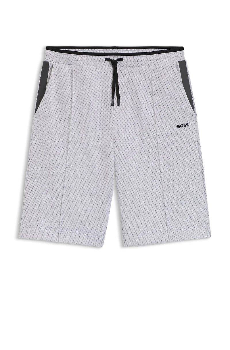 Relaxed-fit shorts quilted jacquard
