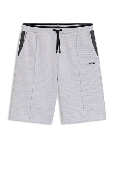 Quilted-jacquard shorts a relaxed fit