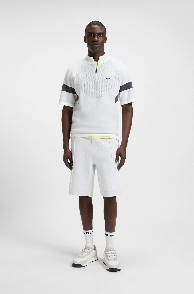 Relaxed-fit shorts quilted jacquard