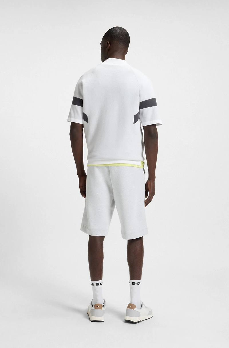 Relaxed-fit shorts quilted jacquard