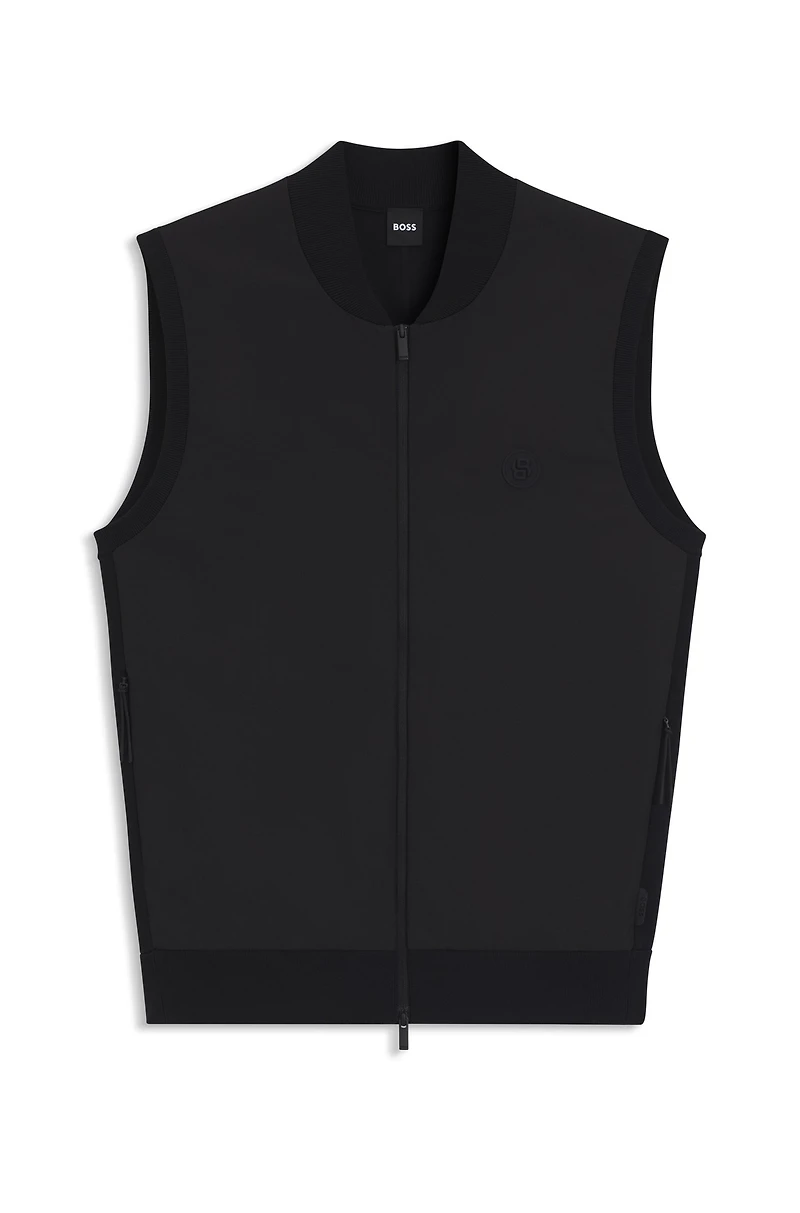 Regular-fit gilet with weather protection