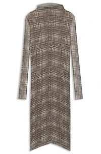 Plissé-tulle dress with modal lining