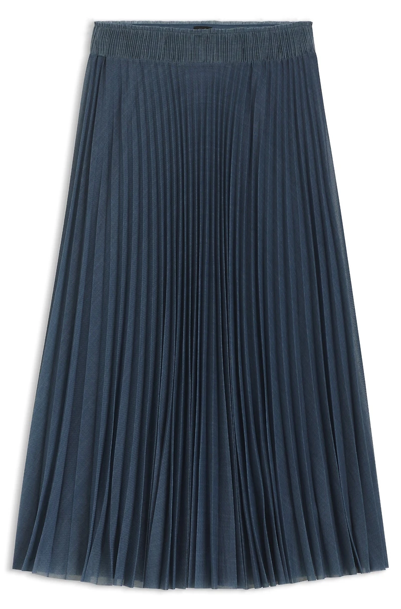 Lined tulle skirt with plissé pleats