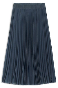Lined tulle skirt with plissé pleats