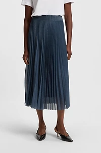 Lined tulle skirt with plissé pleats