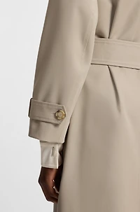 Belted trench coat wool