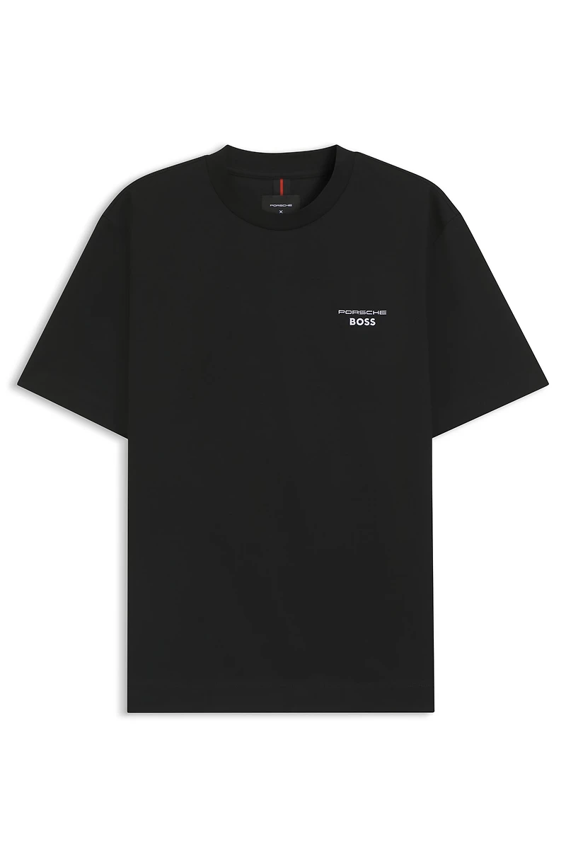Porsche x BOSS mercerized-cotton T-shirt with Targa artwork