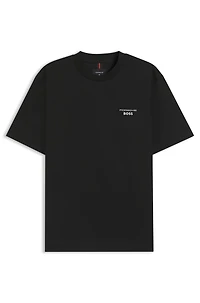 Porsche x BOSS mercerized-cotton T-shirt with Targa artwork