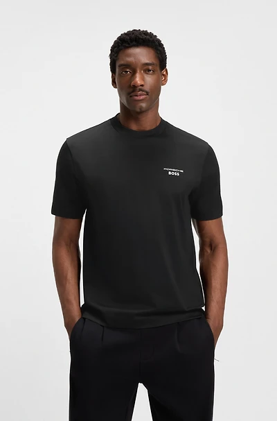 Porsche x BOSS mercerized-cotton T-shirt with Targa artwork