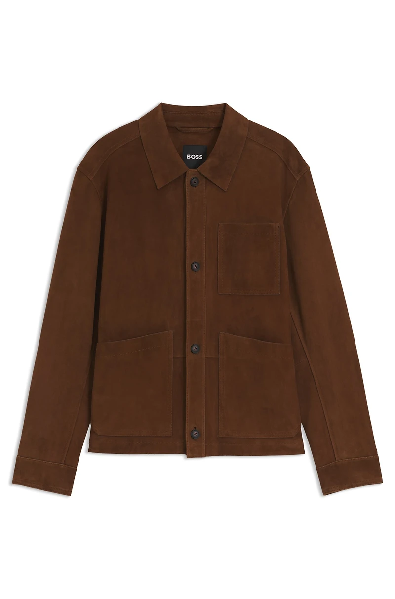 Regular-fit jacket nappalan suede