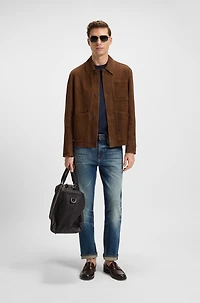 Regular-fit jacket nappalan suede