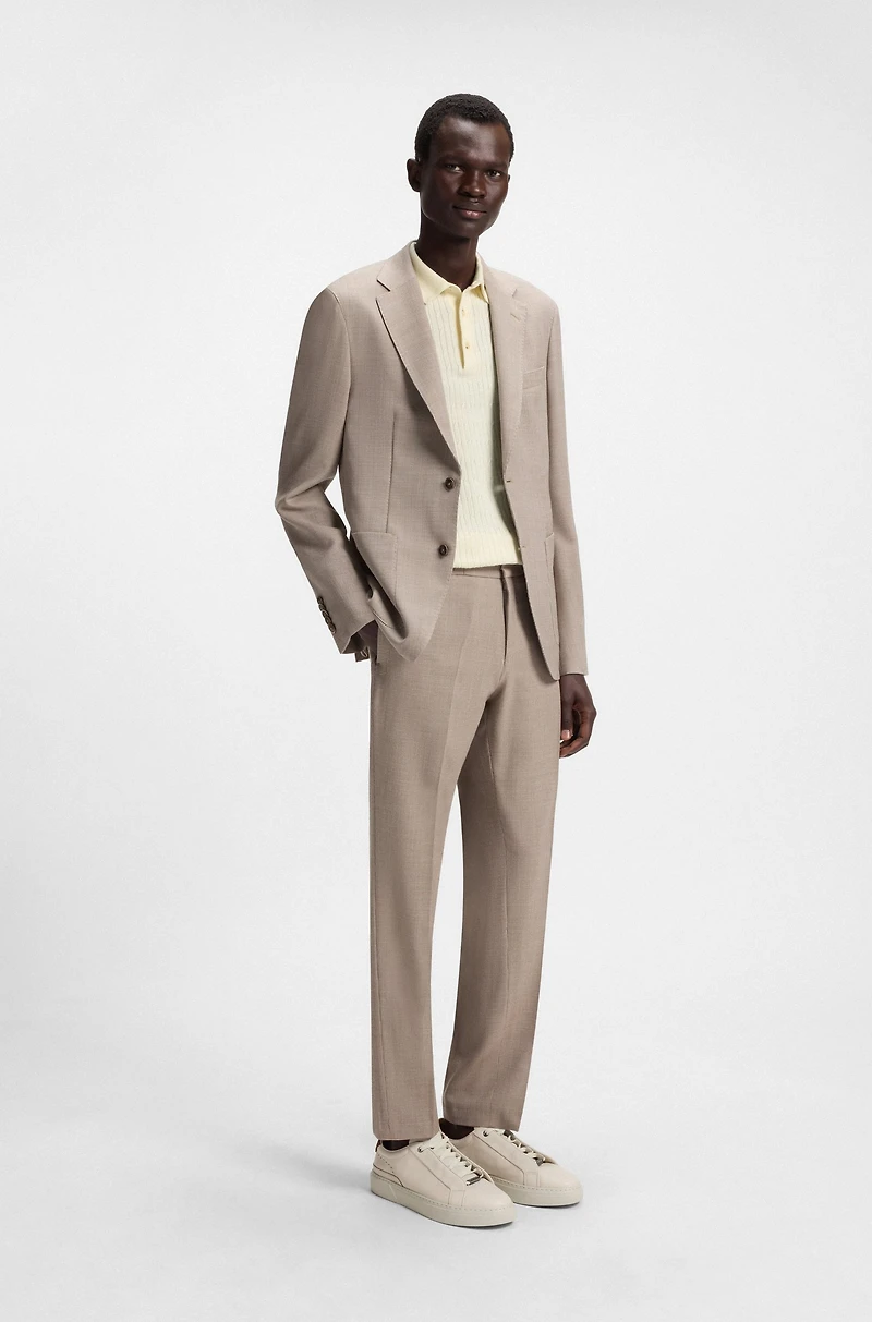 Knit polo sweater silk and cotton