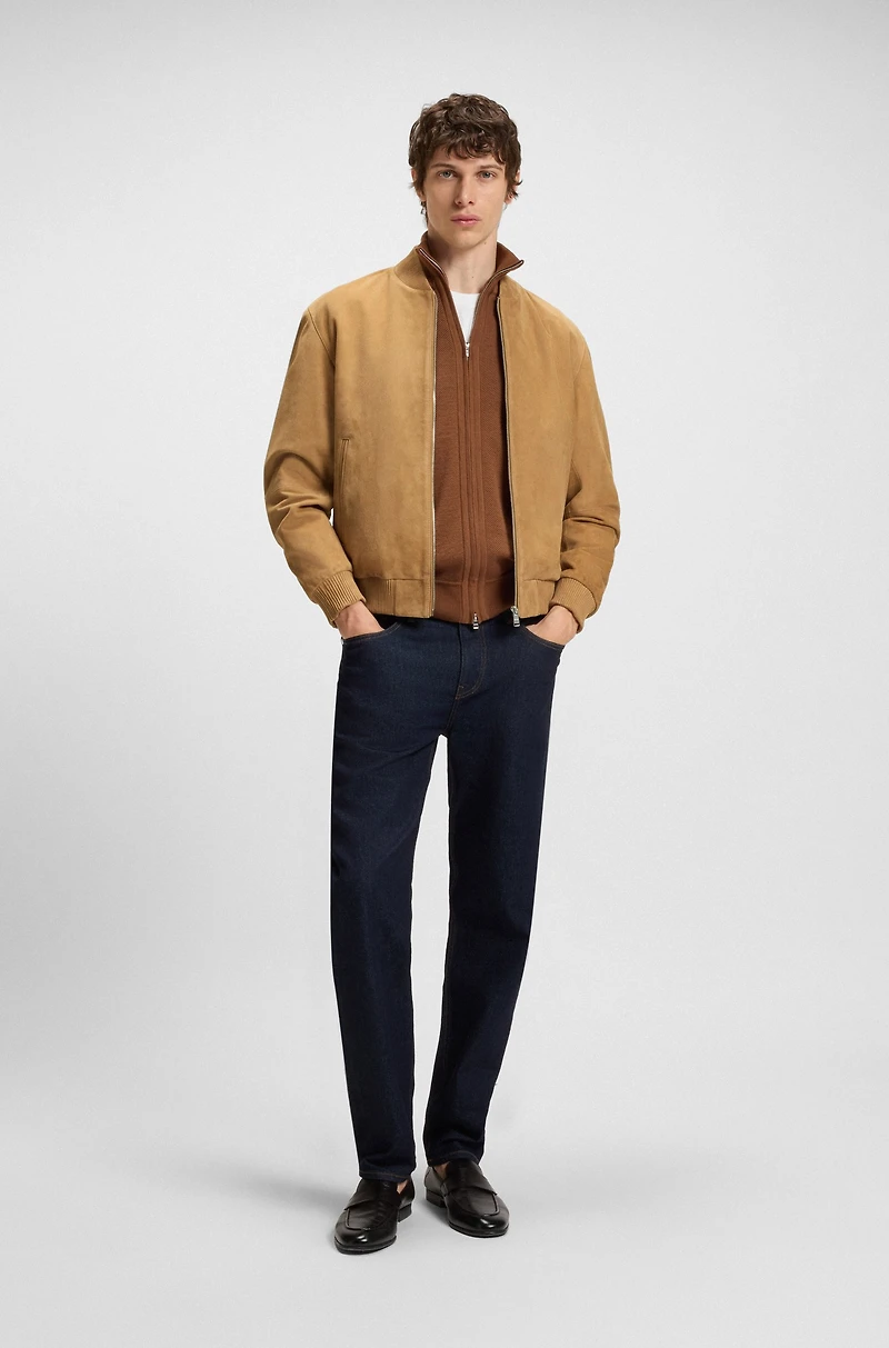 Regular-fit biker jacket Metis suede