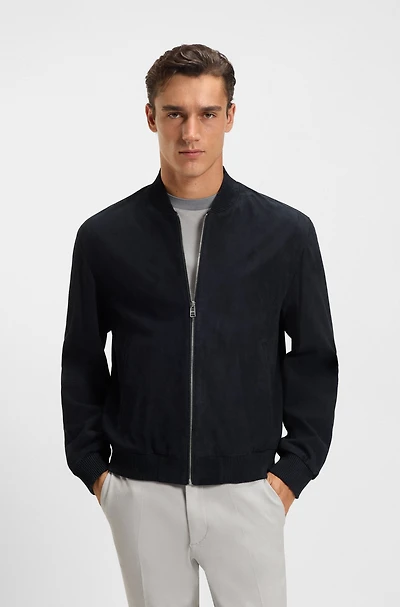 Regular-fit jacket suede
