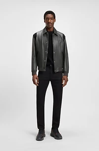 Porsche x BOSS leather jacket with contrast details