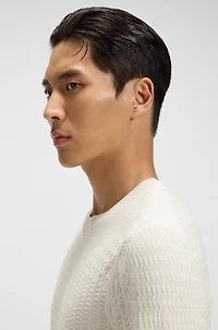 Silk sweater with Prince of Wales check structure