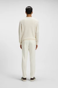 Silk sweater with Prince of Wales check structure