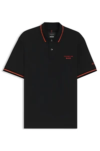 Porsche x BOSS polo shirt cotton with moisture control