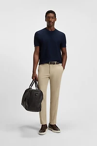 Regular-fit sweater cotton and silk