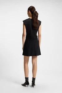 Shift dress with belt detail