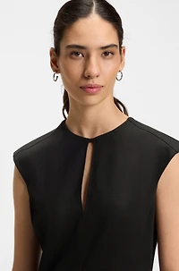 Shift dress with belt detail