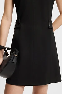 Shift dress with belt detail