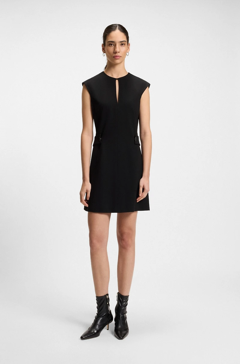 Shift dress with belt detail