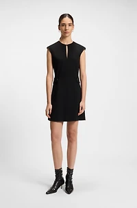 Shift dress with belt detail