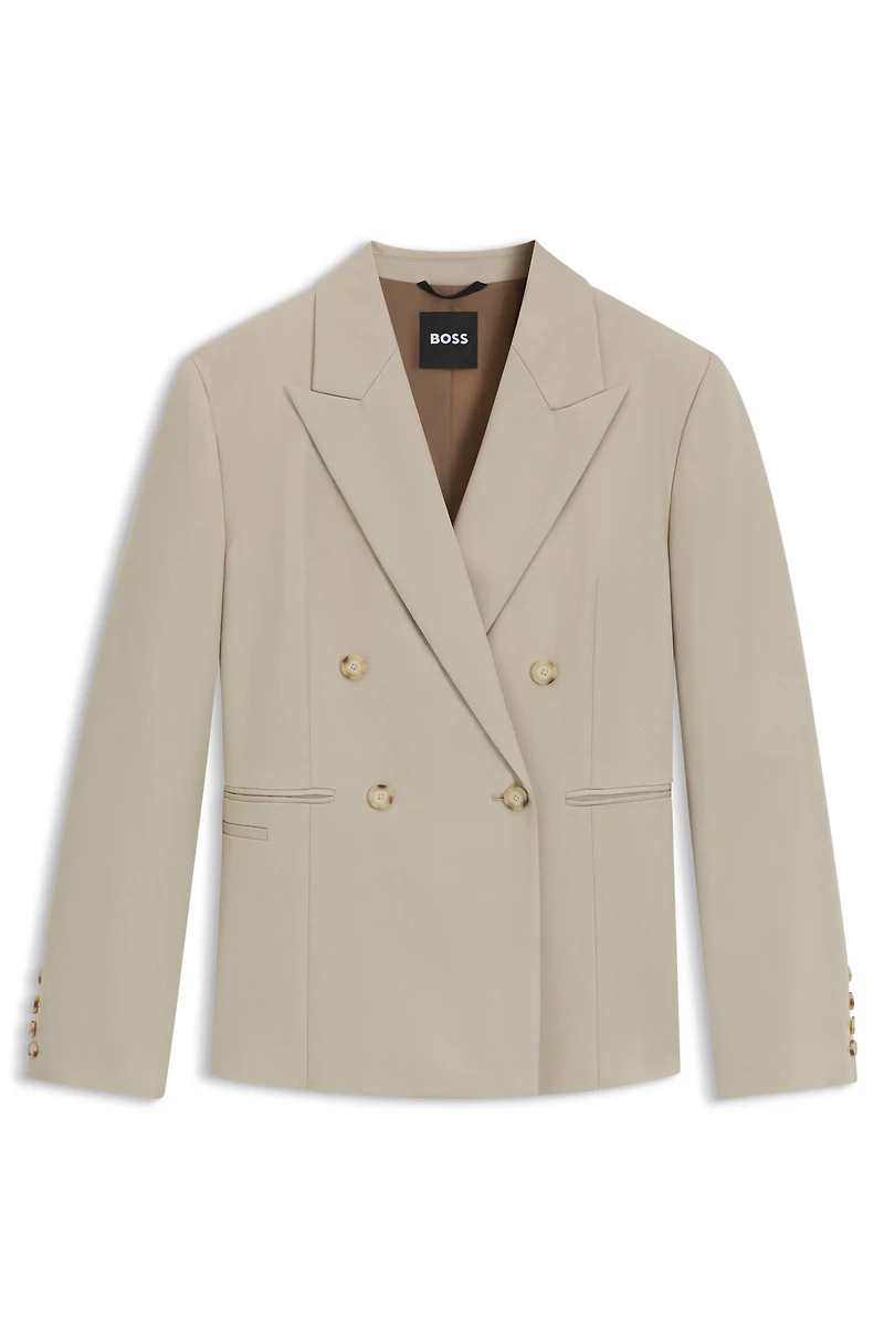 Regular-fit blazer virgin-wool twill